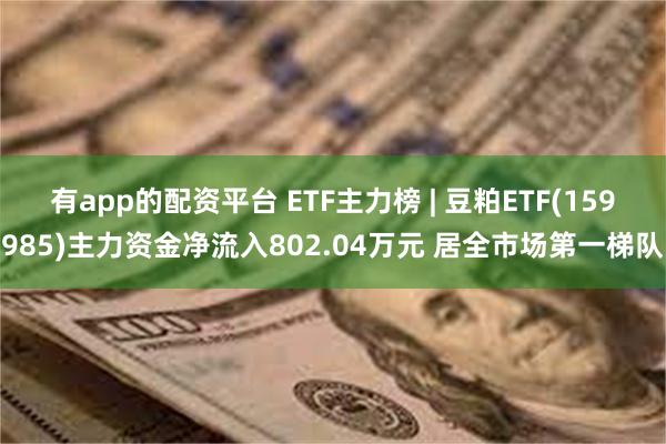 有app的配资平台 ETF主力榜 | 豆粕ETF(159985)主力资金净流入802.04万元 居全市场第一梯队