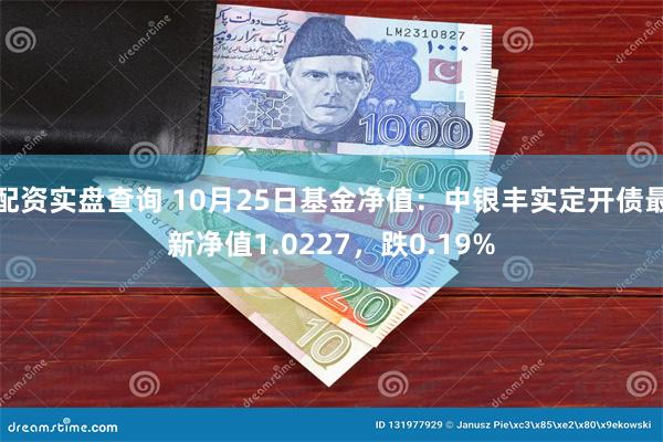 配资实盘查询 10月25日基金净值：中银丰实定开债最新净值1.0227，跌0.19%