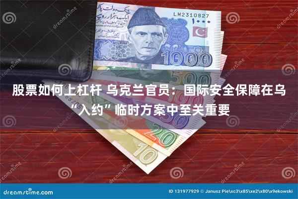 股票如何上杠杆 乌克兰官员：国际安全保障在乌“入约”临时方案中至关重要